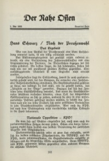 Der Nahe Osten, 1. Mai 1932, 5. Jahrgang, H. 9