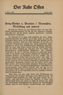 Der Nahe Osten, 1. März 1933, 6. Jahrgang, H. 5