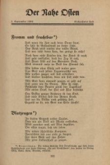 Der Nahe Osten, 1. September 1933, 6. Jahrgang, H. 17