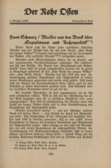 Der Nahe Osten, 1. Oktober 1933, 6. Jahrgang, H. 19