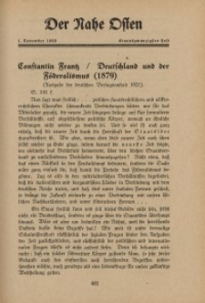 Der Nahe Osten, 1. November 1933, 6. Jahrgang, H. 21