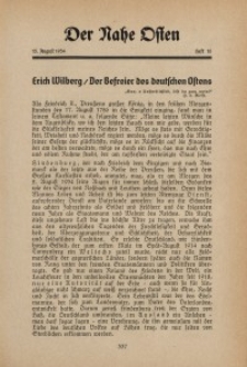 Der Nahe Osten, 15. August 1934, 7. Jahrgang, H. 16