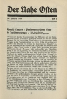 Der Nahe Osten, 20. Februar 1935, 8. Jahrgang, H. 2