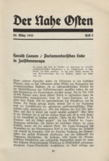 Der Nahe Osten, 20. März 1935, 8. Jahrgang, H. 3