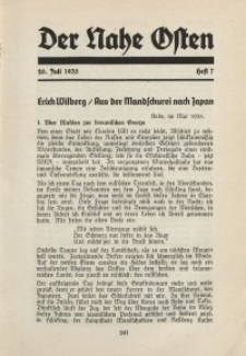 Der Nahe Osten, 20. Juli 1935, 8. Jahrgang, H. 7