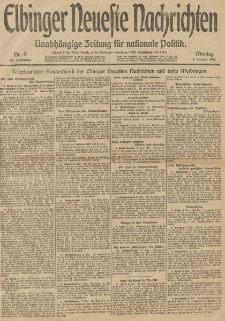 Elbinger Neueste Nachrichten, Nr. 5 Montag 6 Januar 1913 65. Jahrgang