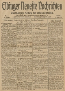 Elbinger Neueste Nachrichten, Nr. 6 Dienstag 7 Januar 1913 65. Jahrgang