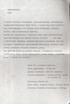 Rekonstrukcja Kuźni – ulotka