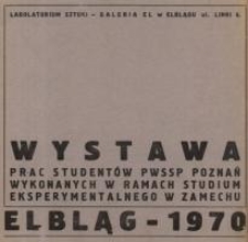 Wystawa prac studentów PWSSP Poznań wykonanych w ramach Studium Eksperymentalnego w Zamechu – katalog