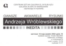 Andrzej Wróblewski ”Inedita”: gwasze, akwarele, rysunki – zaproszenie na wystawę