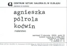 Agnieszka Półrola-Koćwin: malarstwo – zaproszenie na wystawę