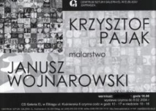 Krzysztof Pająk i Janusz Wojnarowski: malarstwo – zaproszenie na wystawę