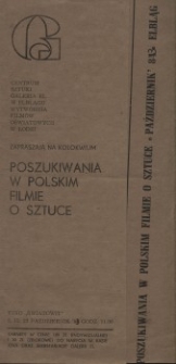 Poszukiwania w polskim filmie: o sztuce – program