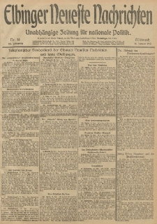 Elbinger Neueste Nachrichten, Nr. 14 Mittwoch 15 Januar 1913 65. Jahrgang