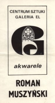 Roman Muszyński: akwarele – folder