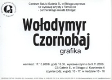 Wołodymyr Czornobaj: grafika – zaproszenie na wystawę