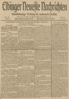 Elbinger Neueste Nachrichten, Nr. 16 Freitag 17 Januar 1913 65. Jahrgang