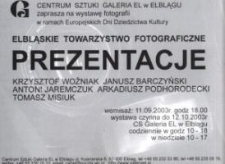 Elbląskie Towarzystwo Fotograficzne: prezentacje – zaproszenie na wystawę