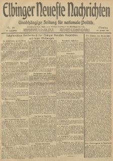 Elbinger Neueste Nachrichten, Nr. 19 Montag 20 Januar 1913 65. Jahrgang