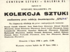 Kolekcja sztuki: malarstwo – zaproszenie na wystawę