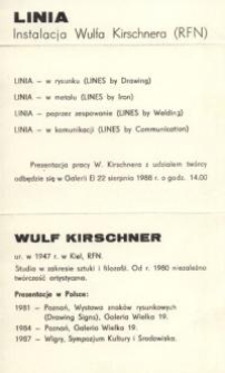 Linia: instalacja Wulfa Kirschera – zaproszenie na wystawę