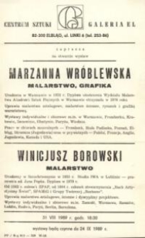 Marzanna Wróblewska: Malerei und Graphik und Winicjusz Borowski: Malerei - Einladung zur Ausstellung
