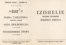 „Izohelie”: wystawa fotografiki oraz „mr²”– zaproszenie na wystawy