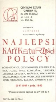 Najlepsi karykaturzyści w Galerii EL – zaproszenie na wystawę