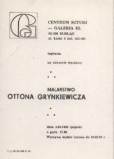 Otton Grynkiewicz: malarstwo – zaproszenie na wystawę