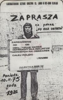 Lech Przyjemski w Galerii „Tak” - ulotka