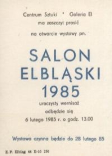 Salon Elbląski 1985 – zaproszenie na wystawę