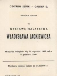 Władysław Jackiewicz: malarstwo – zaproszenie na wystawę