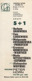 Wystawa tkaniny artystycznej: Grupa 5 + 1 – zaproszenie