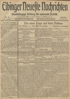 Elbinger Neueste Nachrichten, Nr. 25 Sonntag 26 Januar 1913 65. Jahrgang