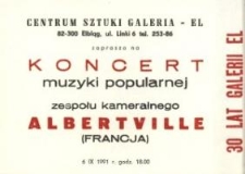 Zespół Kameralny „Albertville” – zaproszenie na koncert