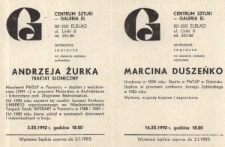Andrzej Żurek: „Traktat słoneczny” oraz Marcin Duszeńko – zaproszenie na wystawy