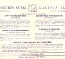 Wystawy w Galerii EL - zaproszenie