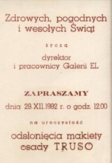 Odsłonięcie makiety osady Truso w Galerii EL - zaproszenieOdsłonięcie makiety osady Truso w Galerii EL - zaproszenie