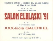 Salon elbląski ' 91 – zaproszenie na wystawę