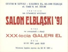 Salon elbląski ' 91 – zaproszenie na wystawę