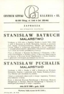 Stanisław Batruch: malarstwo i Stanisław Puchalik: malarstwo – zaproszenie na wystawy