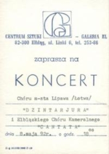 Koncerty w Galerii EL – zaproszenie
