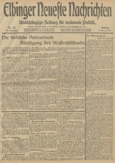 Elbinger Neueste Nachrichten, Nr. 30 Freitag 31 Januar 1913 65. Jahrgang