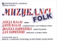 Koncert zespołu „Muzykanci” w Galerii El - zaproszenie