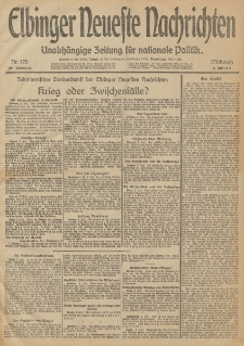 Elbinger Neueste Nachrichten, Nr. 178 Mittwoch 2 Juli 1913 65. Jahrgang