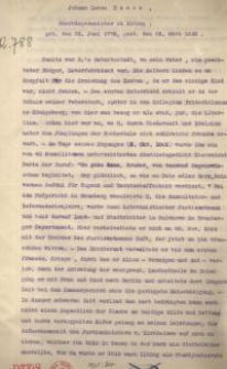 Johann Lucas Haase, Oberb&uuml;rgermeister zu Elbing, geb. 23.VI.1778, gest. 23.III.1843 - nekrolog