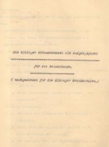 Die Elbinger Strassennamen als Ausgangspunkt für die Heimatkunde