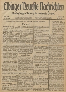 Elbinger Neueste Nachrichten, Nr. 181 Sonnabend 5 Juli 1913 65. Jahrgang