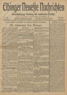 Elbinger Neueste Nachrichten, Nr. 184 Dienstag 8 Juli 1913 65. Jahrgang
