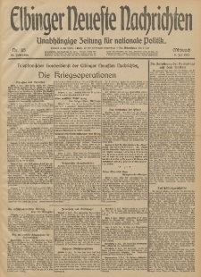 Elbinger Neueste Nachrichten, Nr. 185 Mittwoch 9 Juli 1913 65. Jahrgang